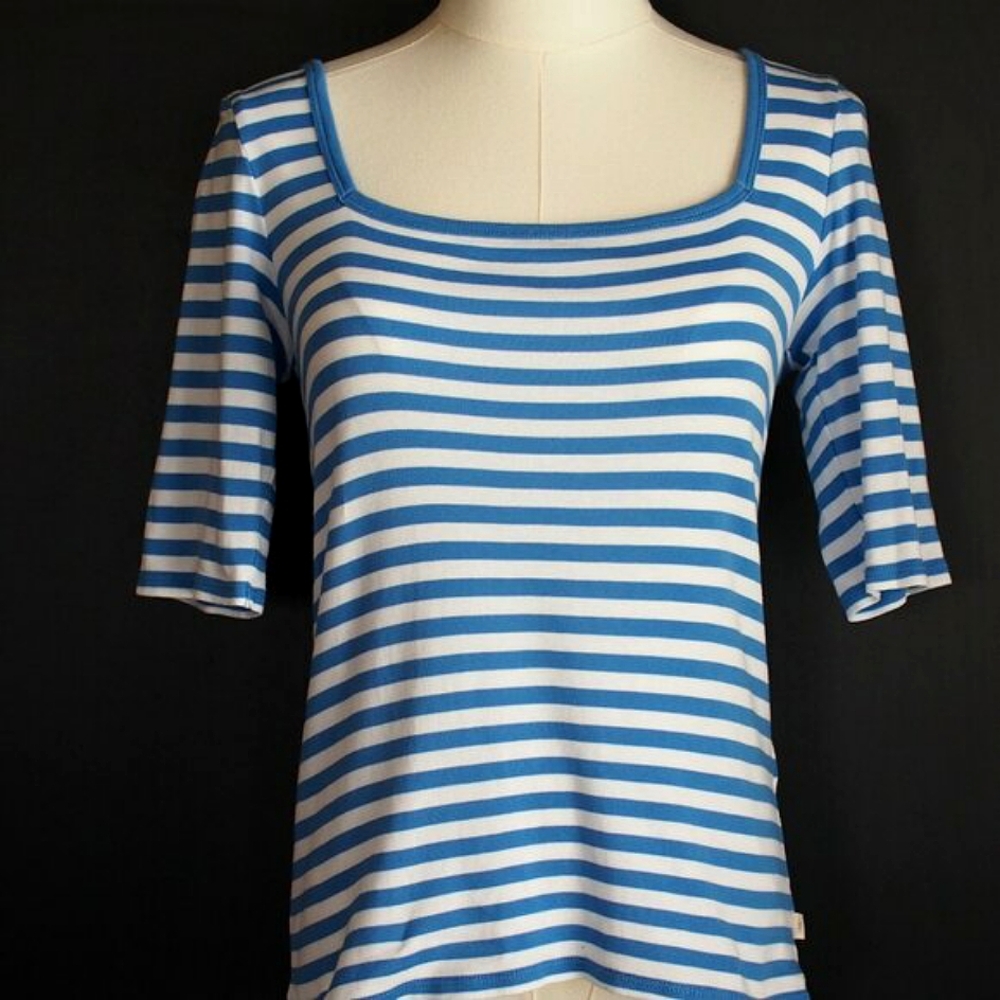 Esprit EDC | Cotton Striped 3/4 Sleeve T-Shirt
